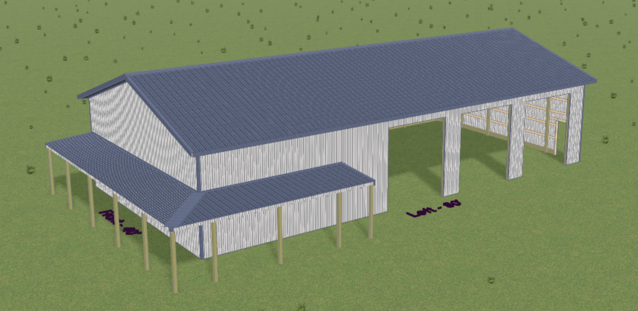 Mascot barndominium exterior build progress